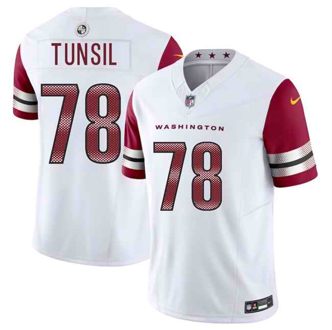 Men's Washington Commanders #78 Laremy Tunsil White 2025 F.U.S.E. Vapor Limited Stitched Football Jersey